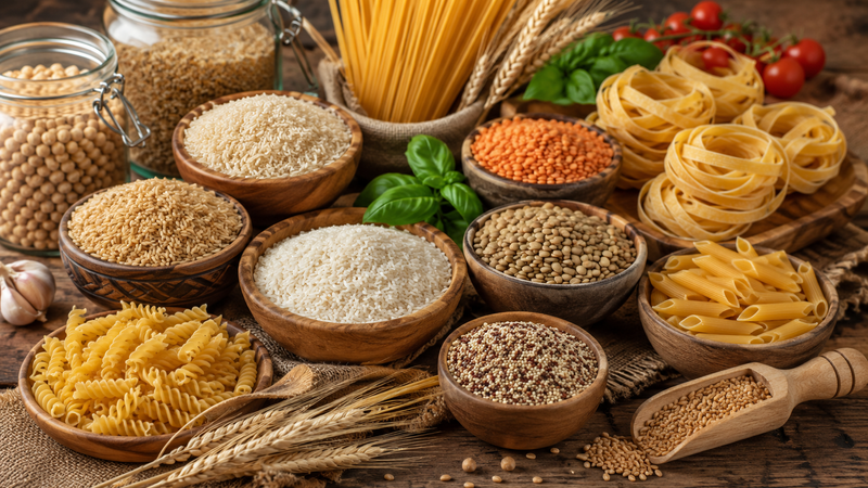 Pastas, arroz y granos
