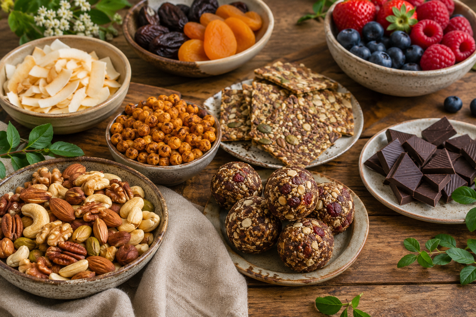 Snacks veganos