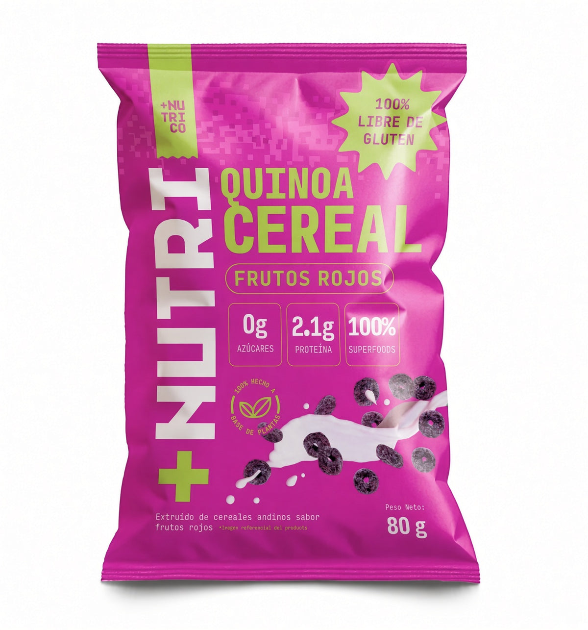 Nutri Co Cereal de Quinua Sin Azúcar – Frutos Rojos 80 g