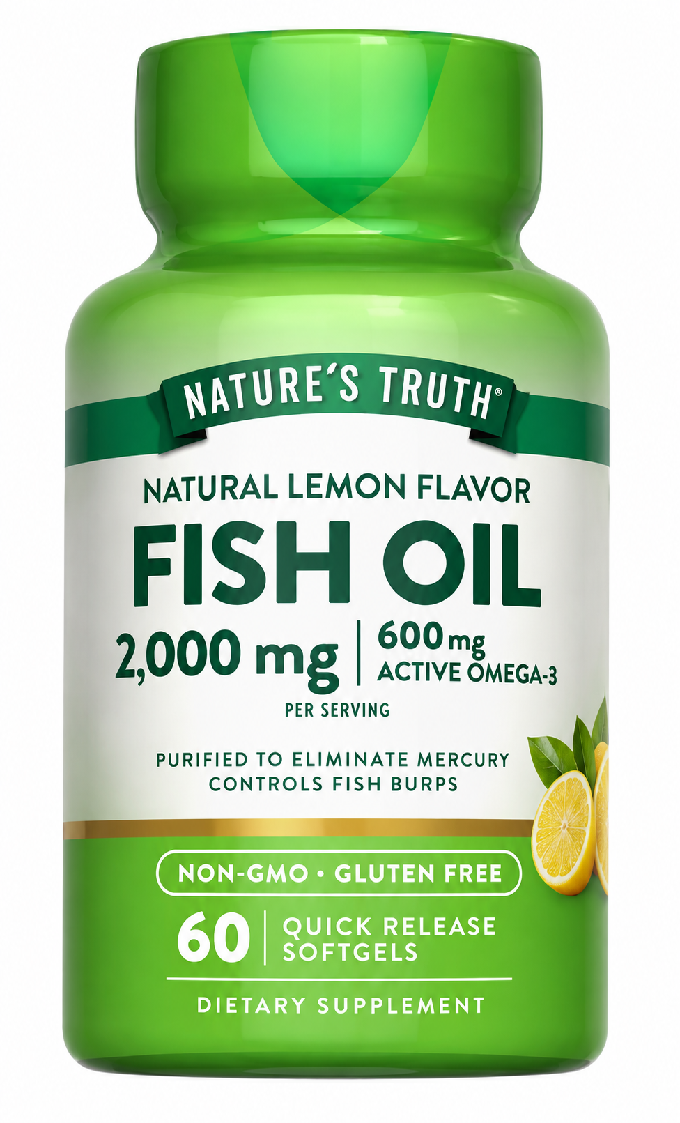 Nature’s Truth Fish Oil Omega-3 2,000 mg – 60 Cápsulas Blandas