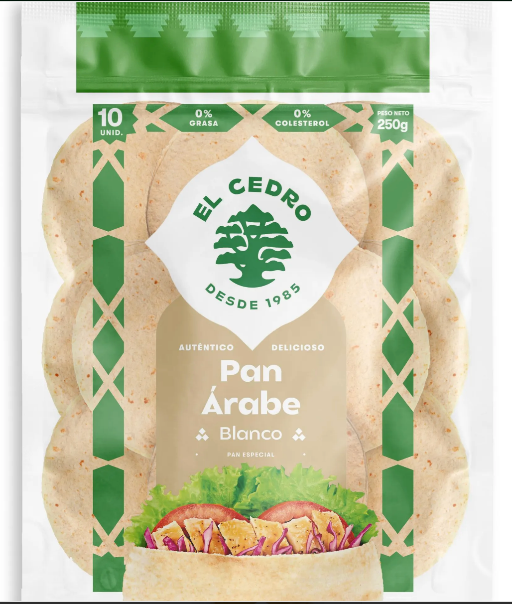 Pan Árabe Blanco El Cedro x10 und