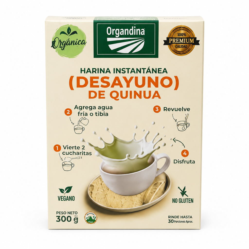 Harina Instantánea Desayuno de Quinua – Organdina - 300g