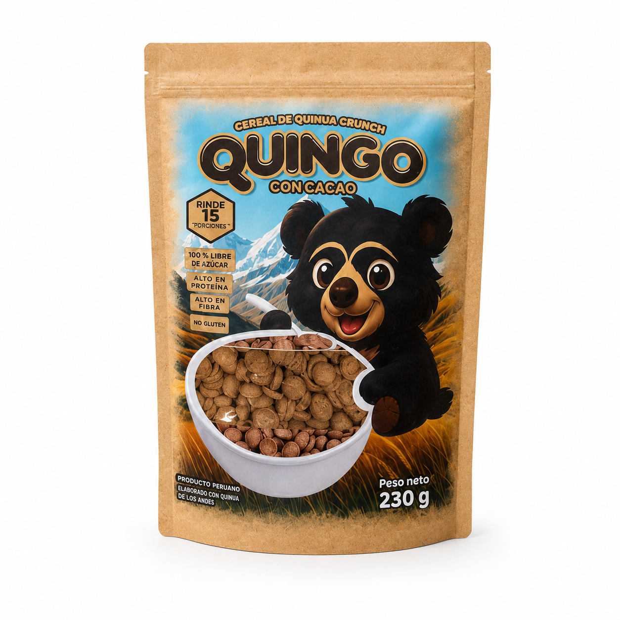 Quingo Cereal Crunch con Cacao – Organdina - 230g