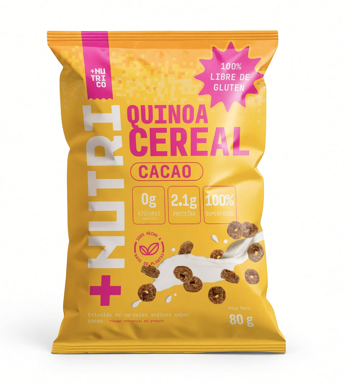 Nutri Co Cereal de Quinua Sin Azúcar – Cacao 80 g