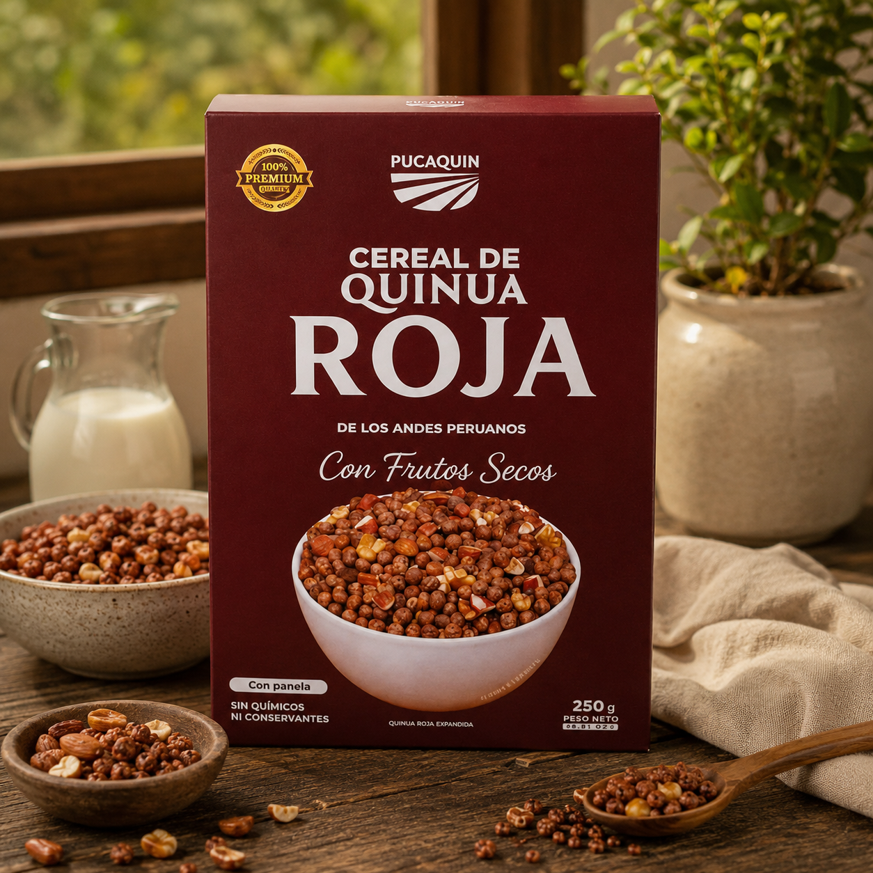 Cereal de Quinua Roja con Frutos Secos - Pucaquin – 250g