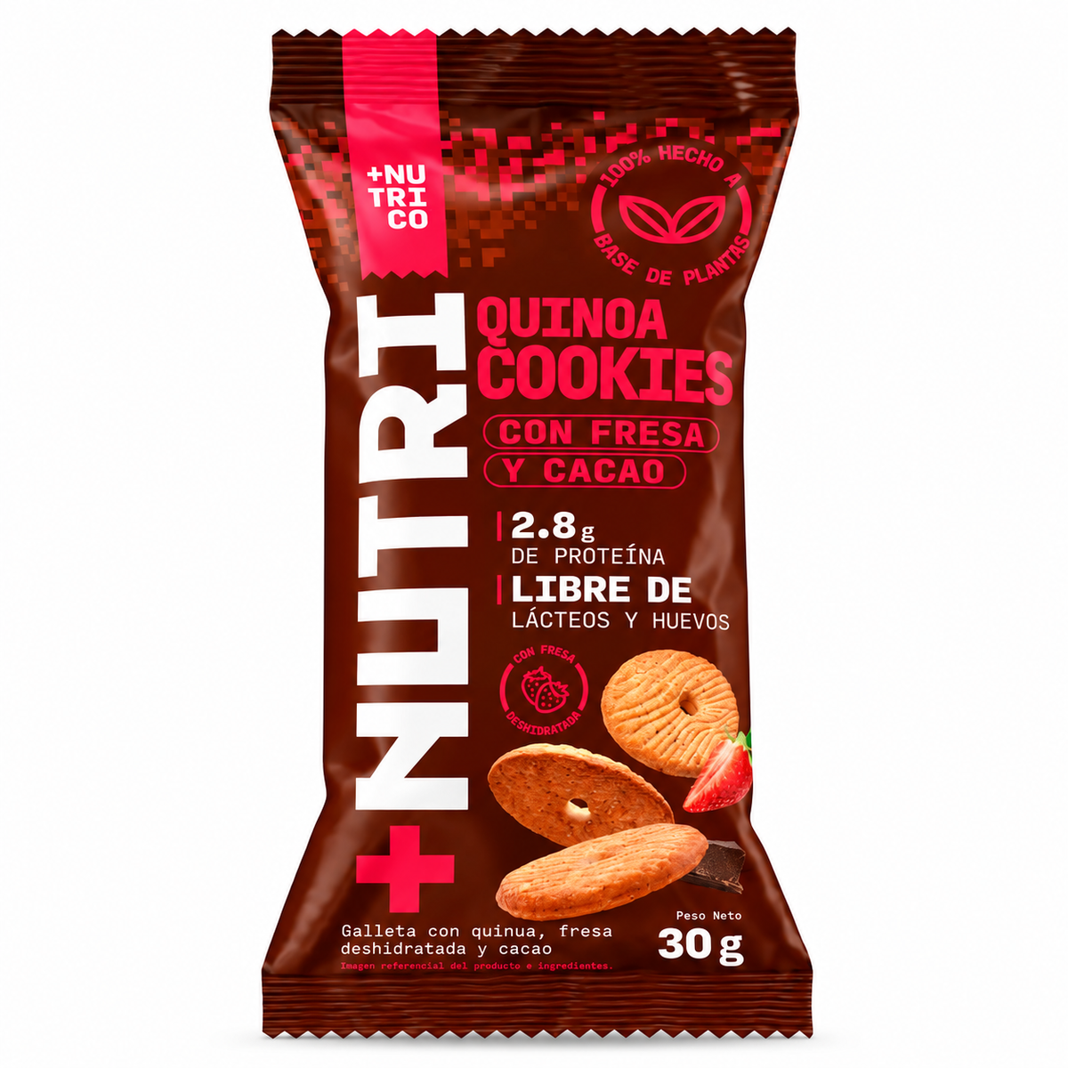 Nutri Co Quinoa Cookies con Fresa & Cacao – 30 g