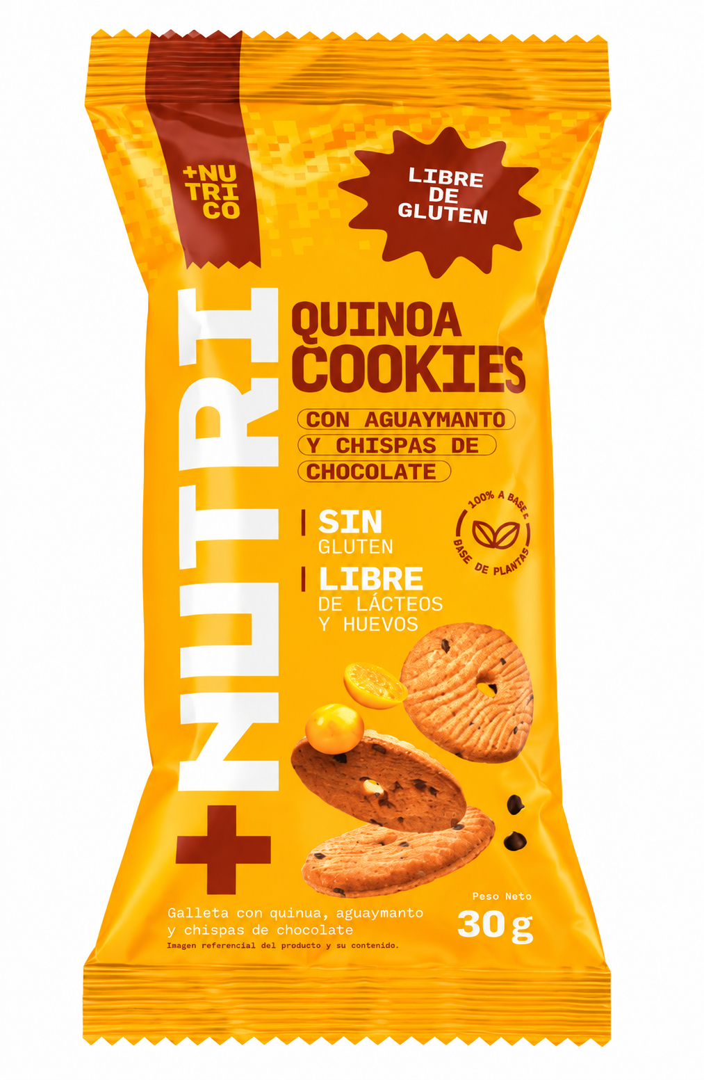 Nutri Co Quinoa Cookies con Aguaymanto & Chips de Chocolate – 30 g
