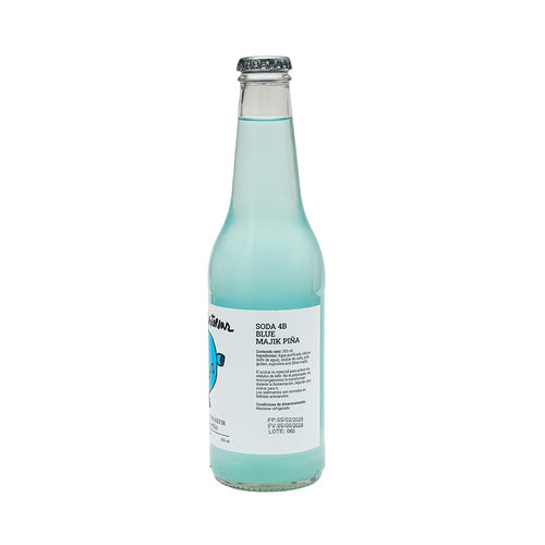Cuatro Bacterias Soda Blue Majik Piña con Espirulina Azul 355 ml