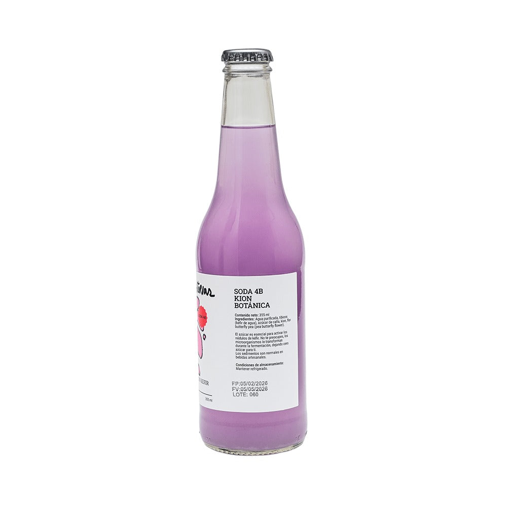 Cuatro Bacterias Soda Kion Botánica con Kion y Butterfly Pea 355 ml