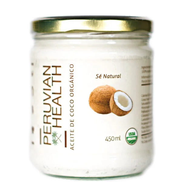 Aceite de Coco Virgen Orgánico Peruvian Health 450 ml