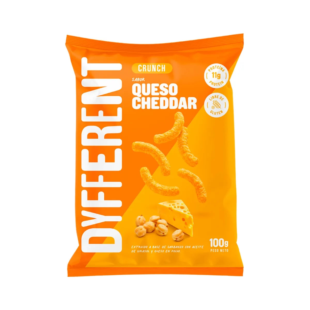 Dyfferent Crunch sabor queso Cheddar – 100 g