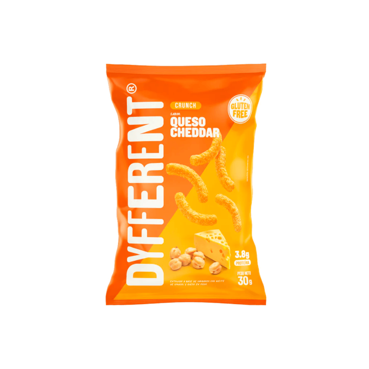 Dyfferent Crunch sabor a queso Cheddar  30 g