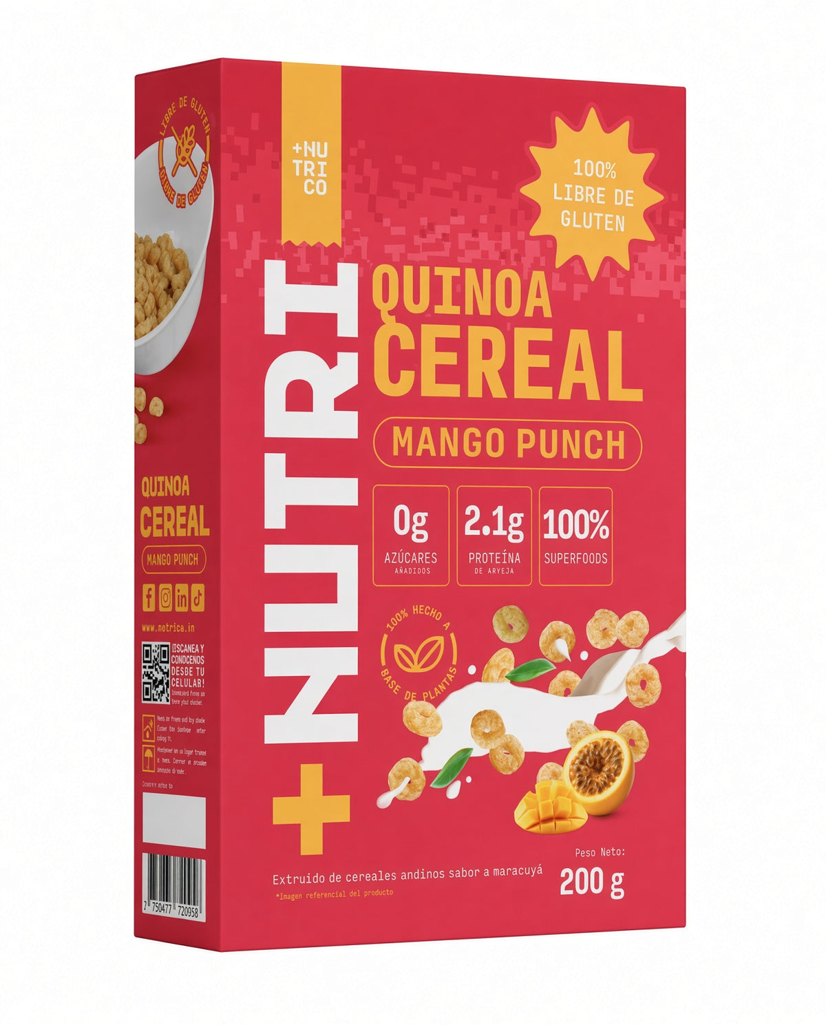 NUTRI Co Cereal de Quinua Sin Azúcar Mango Punch 200g