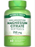 Nature’s Truth Magnesium Citrate 250 mg – 60 Softgels