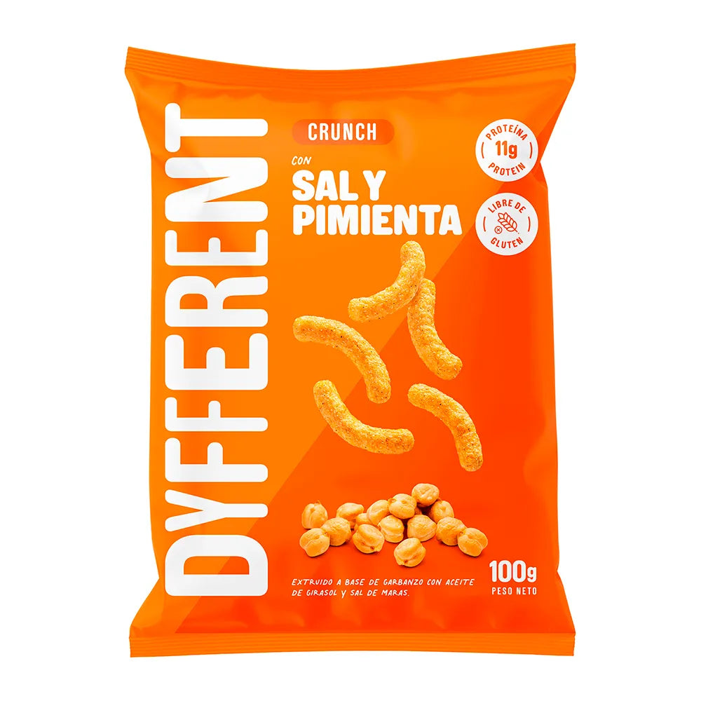 Dyfferent Crunch sabor a Sal Rosada y Pimienta  100 g