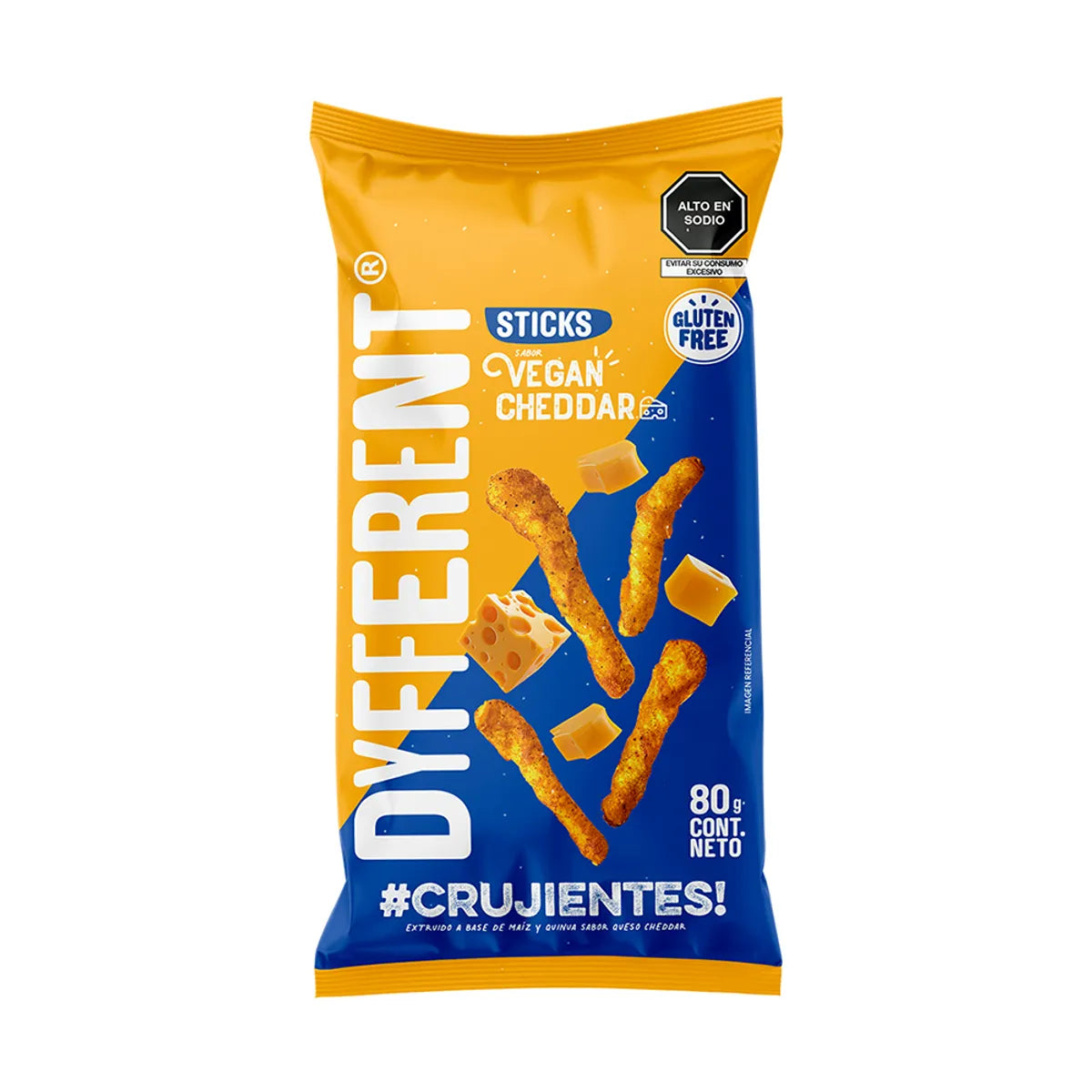 Dyfferent Sticks de Maíz y Quinua Vegan Cheddar  80 g